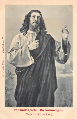 A195 Theaterstück Oberammergauer Passion Christi Schauspieler Anton Lang Postkarte