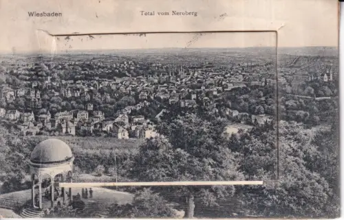 B080 Neuheit Auszug Deutschland Wiesbaden Total aus Neroberg Postkarte