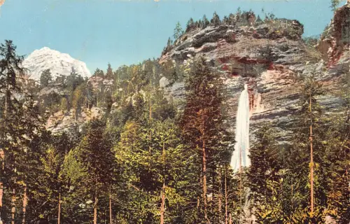 B078 Slowenien Pericnik Fall im Vrata Tale Wasserfall Vintage Postkarte