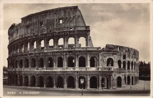C078 Italien Roma il Colosseo 1933 Vintage Postkarte