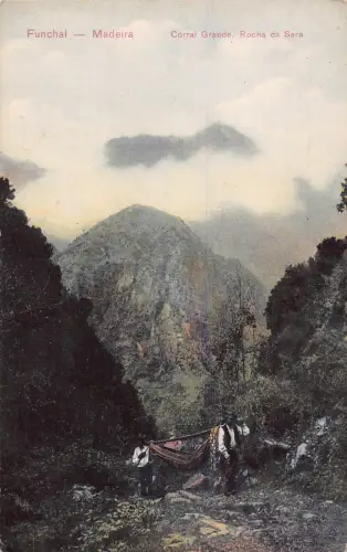 A954 Portugal Funchal Madeira Corral Grande Rocha de Sara Vintage Postkarte