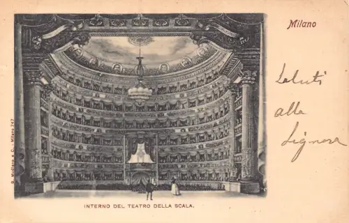 A200 Italien 1898 Milano Mailand Teatro della Scala Theater Innenraum Postkarte