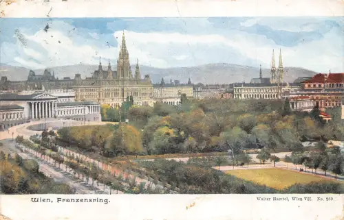 A200 Österreich 1899 Wien Wien Franzensring Vintage Postkarte