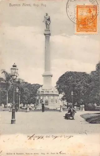 L353 Argentinien Buenos Aires Monumento del General Lavalle Denkmal Postkarte