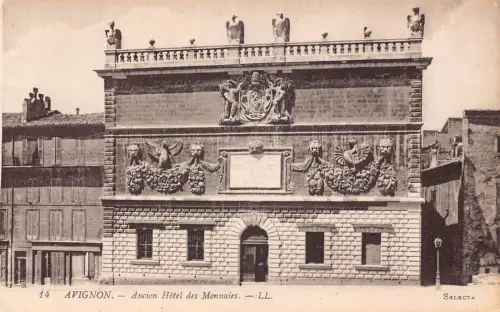 C073 Frankreich Avignon Ancien Hotel des Monnaies Vintage Postkarte
