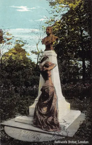 A943 England Sullivan's Statue London Vintage Postkarte