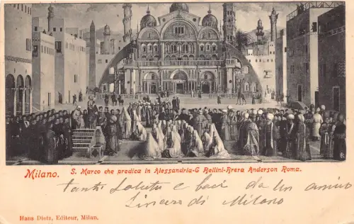 A200 Italien 1898 Milano Mailand S Marco Alessandria Rellini Rrera Kirche Postkarte