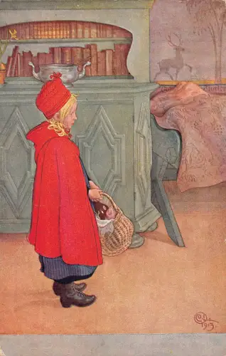 B085 Märchenfantasie Rotkäppchen Cappuccetto Rosso Postkarte