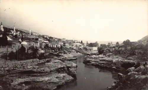 A937 Bosnien und Herzegowina Mostar Gesamtansicht RPPC Vintage Postkarte