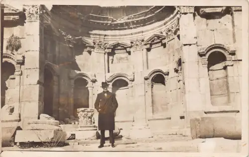 A959 Libanon Tempel des Jupiter Balbek RPPC Vintage Postkarte
