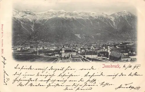 A202 Österreich 1898 Innsbruck Ansicht Vintage Postkarte