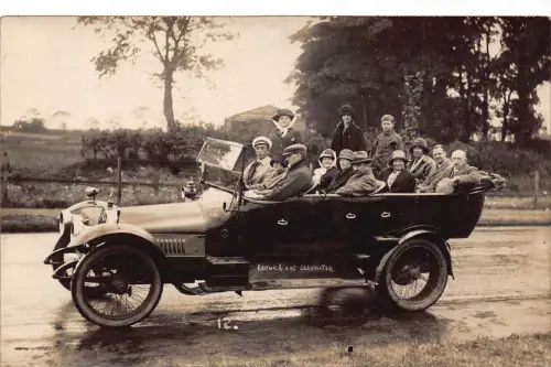 Charabanc Transport Auto Keswick and Ullswater England RPPC Postkarte B679