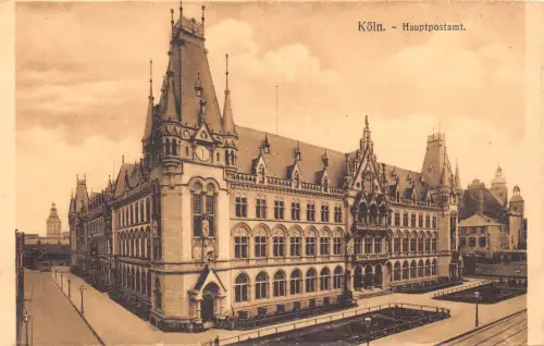 B074 Deutschland Köln Hauptpostamt Post Vintage Postkarte