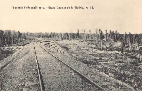 Russland Transsibirische Eisenbahn Waldlandschaft Nr 18 Postkarte B681