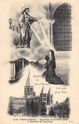 C058 Frankreich Paray le Monial Erscheinung sur le Maitre Autel Vintage Postkarte