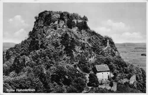 L158 Deutschland Ruine Hohenkraehen Vintage Postkarte
