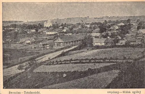 B068 Litauen 1916 Swenzian Totalansicht WWI Feldpostkarte
