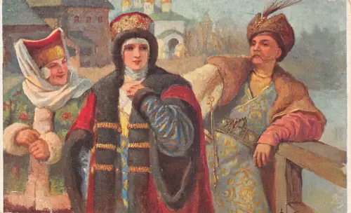 L487 Russland Kunst S Solomko zukünftige Freunde Vintage Postkarte