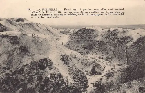 A986 Algerien La Pompelle Fort Ostseite WWI Katastrophenbombardement Postkarte