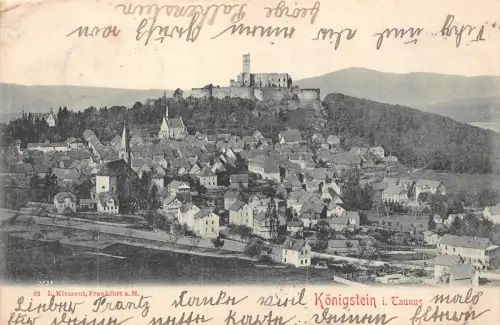 B073 Deutschland 1900 Königstein i Taunus Vintage Postkarte