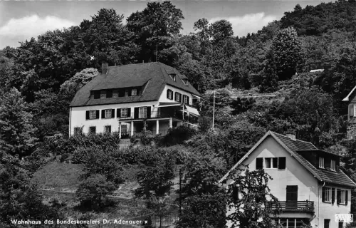 B075 Deutschland Wohnhaus des Bundeskanzlers Dr. Adenauer RPPC Vintage Postkarte