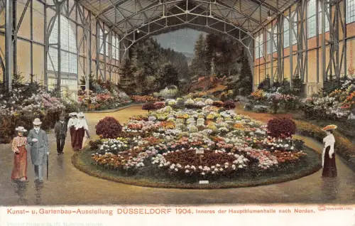 A212 Deutschland Düsseldorf 1904 Kunst Gartenbau Ausstellung Blumen Postkarte
