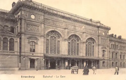 L125 Frankreich Strassburg Bahnhof La Gare Bahnhof Postkarte