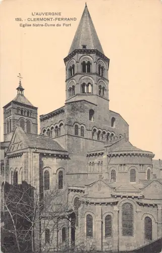 L125 Frankreich L'auvergne Clermont-Ferrand Kirche Notre-Dame du Port Postkarte