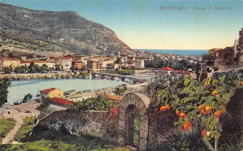 A976 Italien Ventimiglia Borgo S Agostino Vintage Postkarte