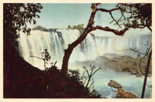 A969 Brasilien Parana Cataratas do Iguaçu 1955 Vintage Postkarte