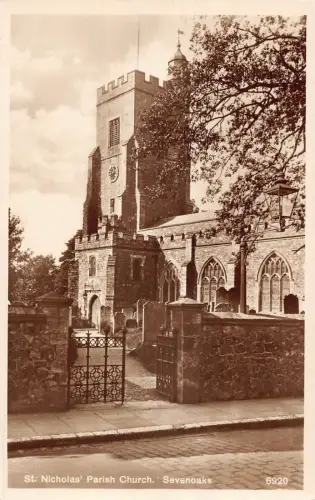 L245 England Sevenoaks St Nicholas' Parish Church Vintage Postkarte