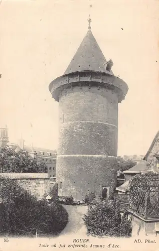 C027 Frankreich, Rouen Tour ou fut efermee Jeanne d'Arc Vintage Postkarte