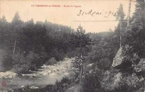 C031 Frankreich, Chambon de Tence Bords du Lignon 1910 alte Postkarte