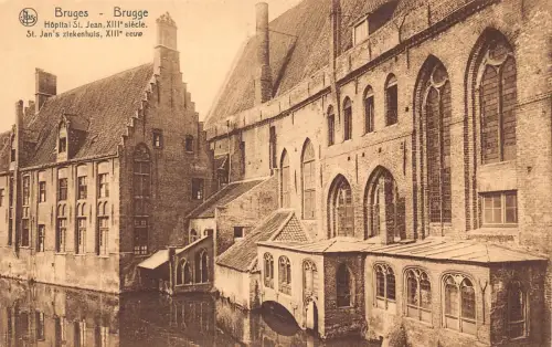 C054 Belgien Brügge Hopital St.Jean Vintage Postkarte