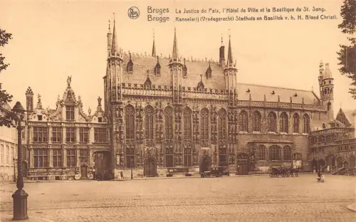 C054 Belgien Brügge La Justice de Paix Chapelle du Saint-Sang Vintage Postkarte