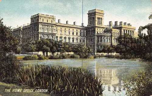 A022 England London Home Office Teich Vintage Postkarte
