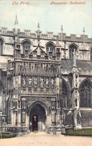 A022 England Gloucester Cathedral The Porch Vintage Postkarte