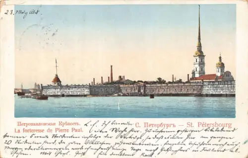 B108 Russland St. Petersburg Peter und Paul Festung Vintage Postkarte