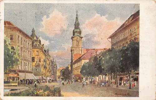 C035 Österreich, Graz Bismarck Platz 1923 alte Postkarte