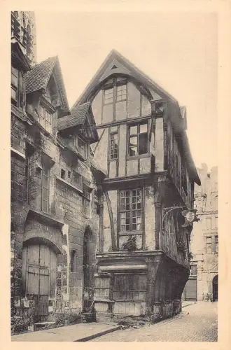 C058 Frankreich Rouen Vieille Maison rue Saint Romain Vintage Postkarte
