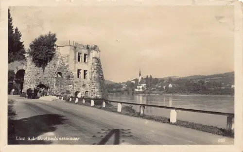 C037 Österreich, Linz Anschlussmauer 1931 alte Postkarte