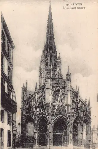 C058 Frankreich Rouen Eglise Saint Maclou Vintage Postkarte