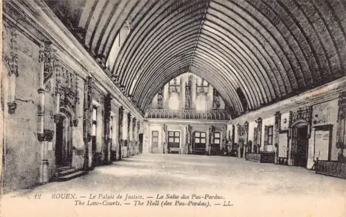 A823 Frankreich Rouen Gerichtshalle Vintage Postkarte