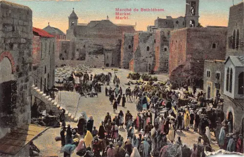 L285 Israel Markt von Bethlehem Vintage Postkarte