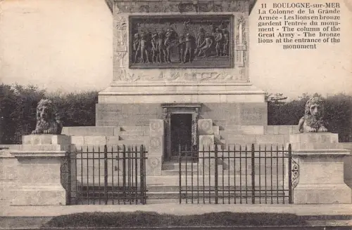 A825 Frankreich Boulogne sur Mer Colonne de Grande Armee Vintage Postkarte