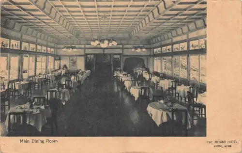 A671 Japan The Miyako Hotel Kyoto Main Dining Room Vintage Postkarte