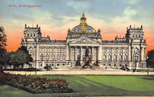 A021 Deutschland Berlin Reichstagsgebaeude Vintage Postkarte