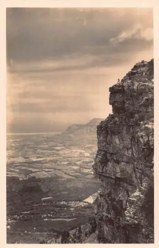 B215 Südafrika Cape Flats Muizenberg vom Tafelberg aus gesehen RPPC Postkarte
