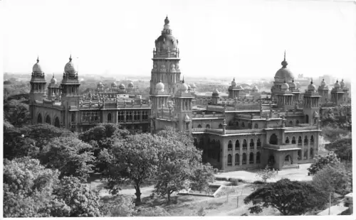 B216 Indien Alter und Neuer Leuchtturm und High Court Gebäude RPPC Postkarte