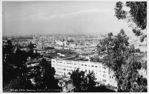 B216 Chile Santiago Visto desde el Santa Gesamtansicht RPPC Postkarte